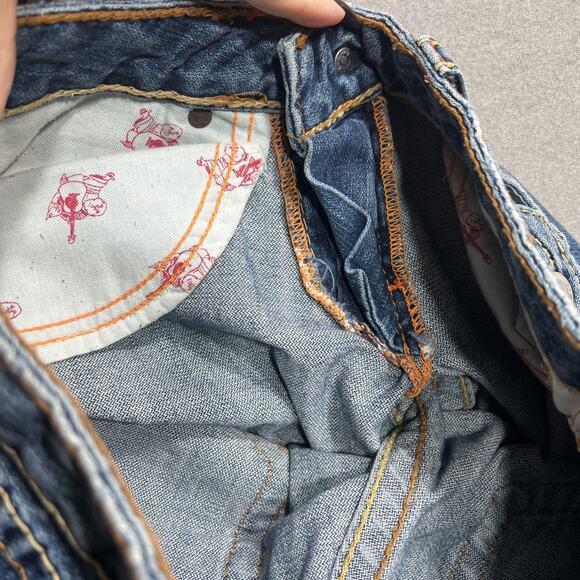 True Religion Rainbow Joey Flare Jeans Womens Size 28 - Picture 13 of 15